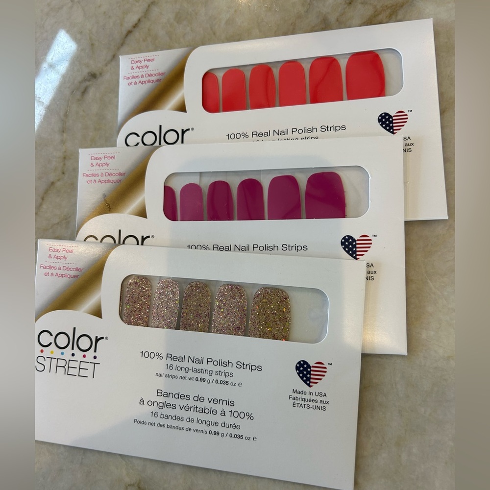 Color Street nail strips NWT 3pack lot 💅